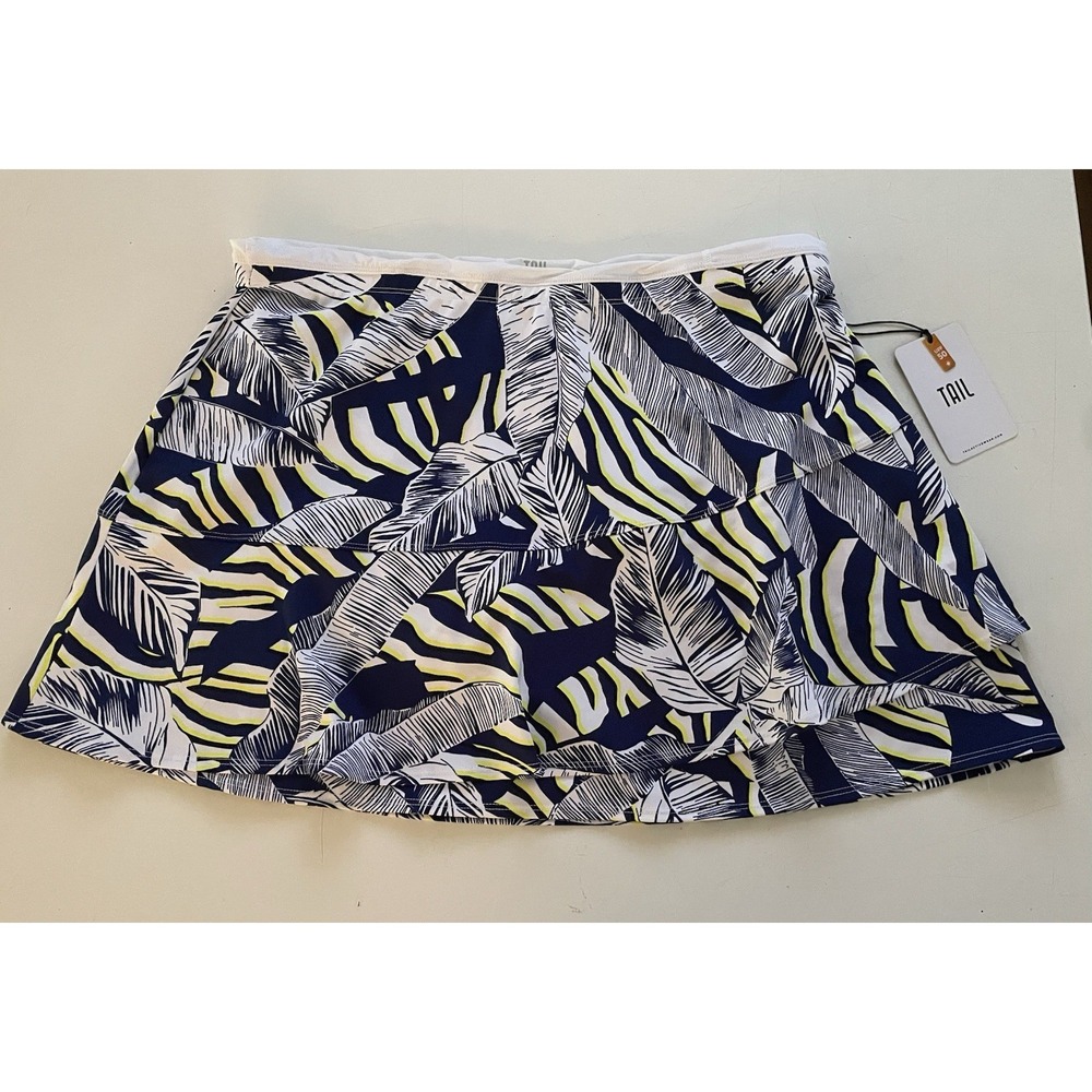 TAIL Golf Tennis Anaka/Solange Skort Palm Passion Womens Sz L Tiered Ruffled NWT